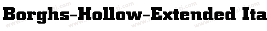 Borghs-Hollow-Extended Italic字体转换